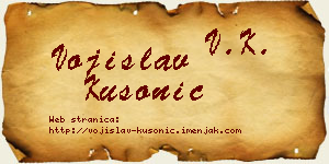 Vojislav Kusonić vizit kartica